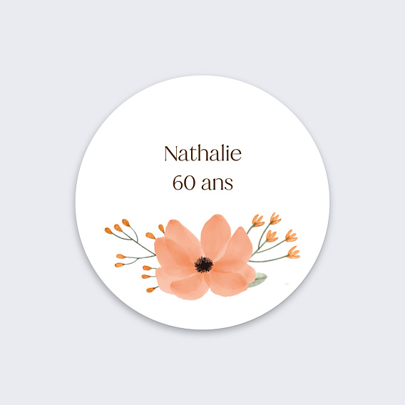 Stickers anniversaire Couronne Printanière
