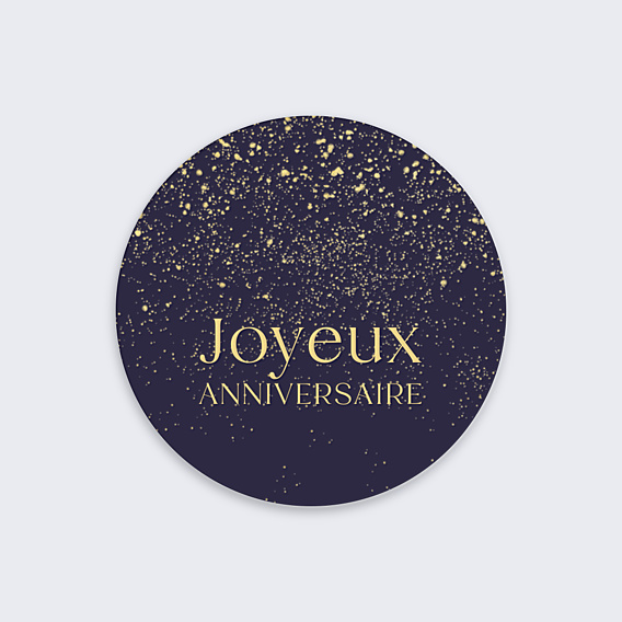 Stickers anniversaire Pluie de Paillettes