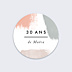 Sticker Anniversaire Traits de Peinture
