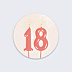 Sticker Anniversaire Bougie Chiffres