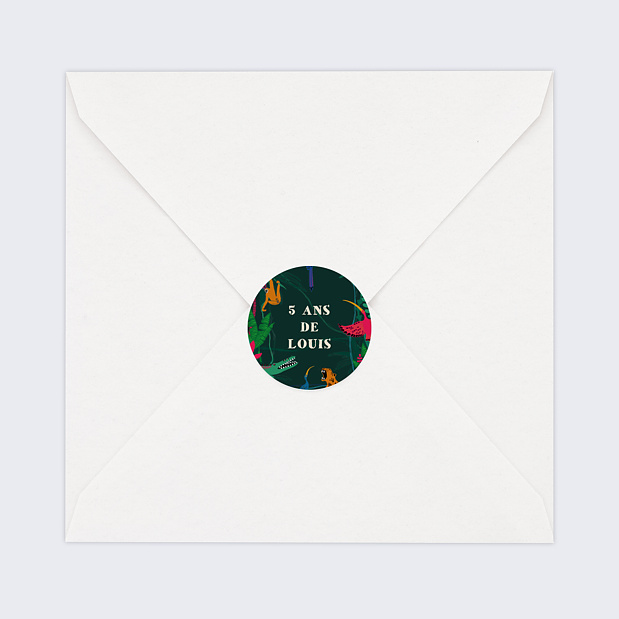 Sticker Anniversaire Jungle Tropicale