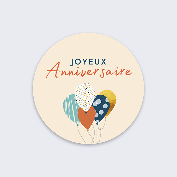Stickers anniversaire Pop Birthday
