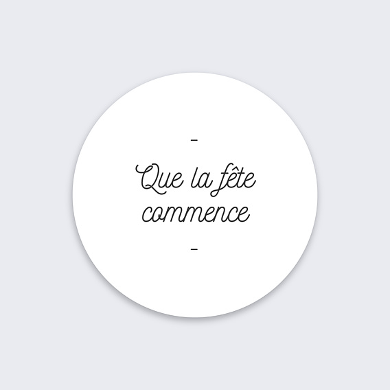 Stickers anniversaire Tirets Recto