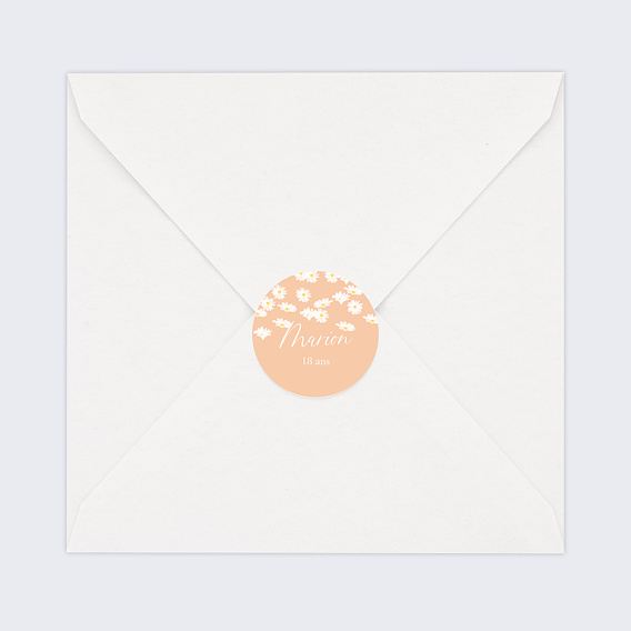 Stickers anniversaire Marguerite Après 4