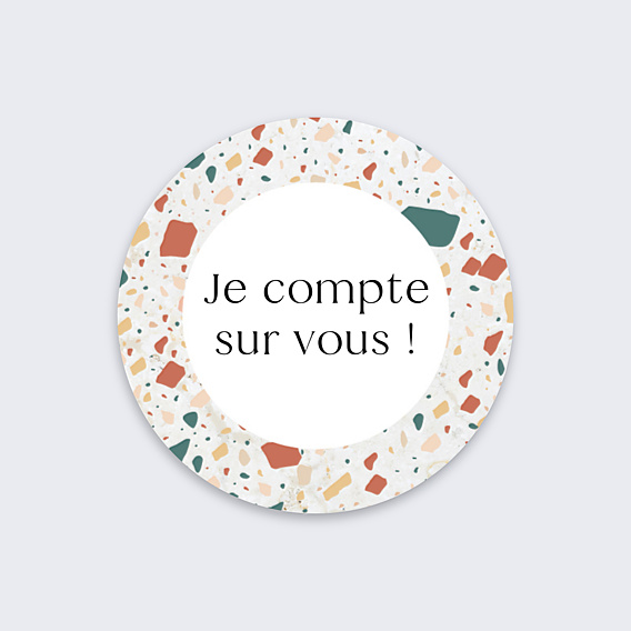 Stickers anniversaire Terrazzo