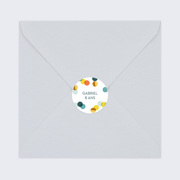 Sticker Anniversaire Confettis Chic