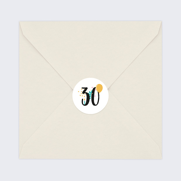 Sticker Anniversaire Multicolore