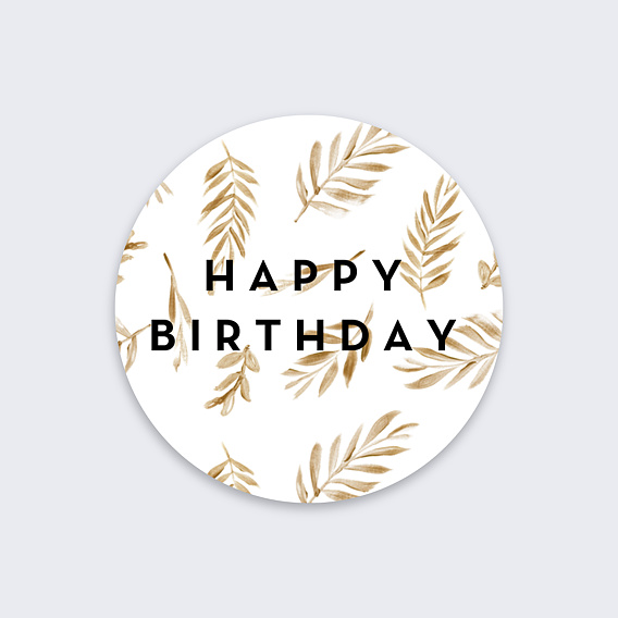 Stickers anniversaire Golden Jungle Recto