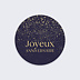 Stickers anniversaire Pluie de Paillettes Recto
