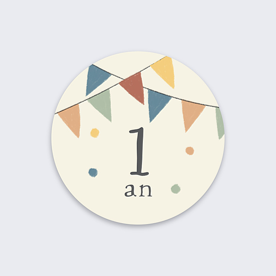 Sticker Anniversaire Voiture Bleue