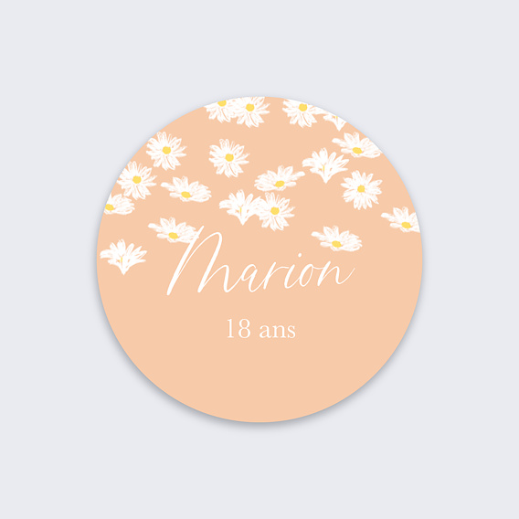 Stickers anniversaire Marguerite Recto