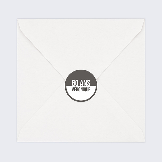 Sticker Anniversaire Typographie Cadre