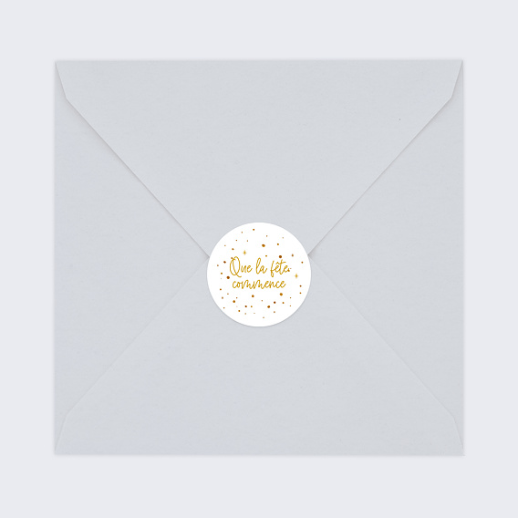 Sticker Anniversaire Golden Dots