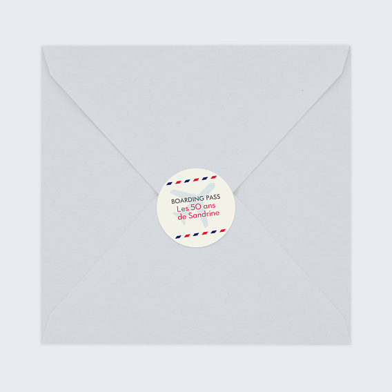 Stickers anniversaire Boarding Pass Après 4