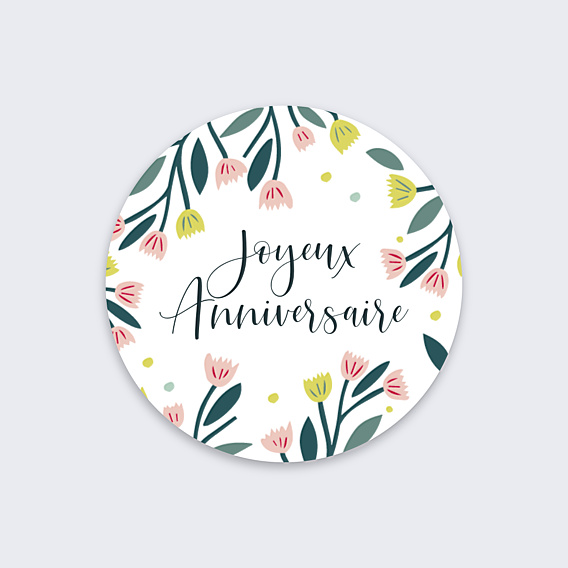 Stickers anniversaire Floral Atmosphère