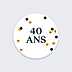 Sticker Anniversaire Pois Bleu