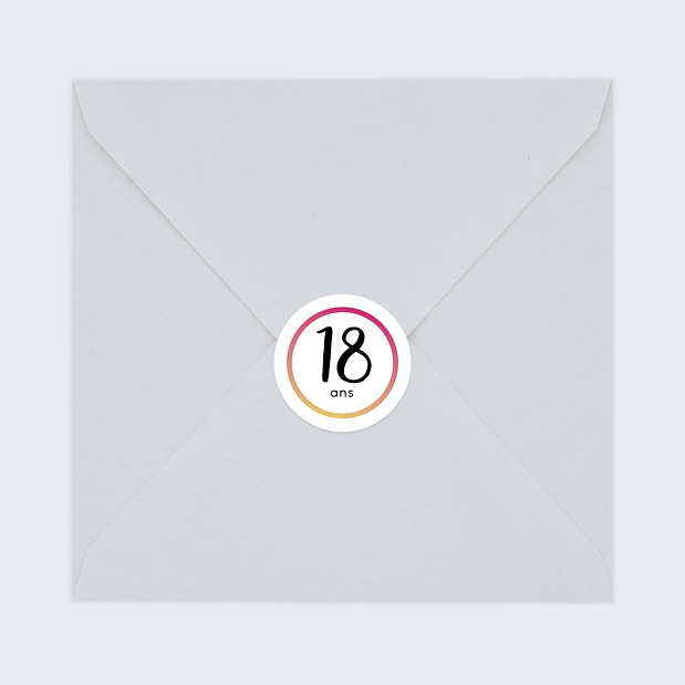 Sticker Anniversaire Tendance