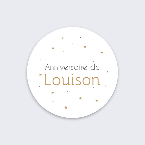 Stickers anniversaire Jolie Princesse