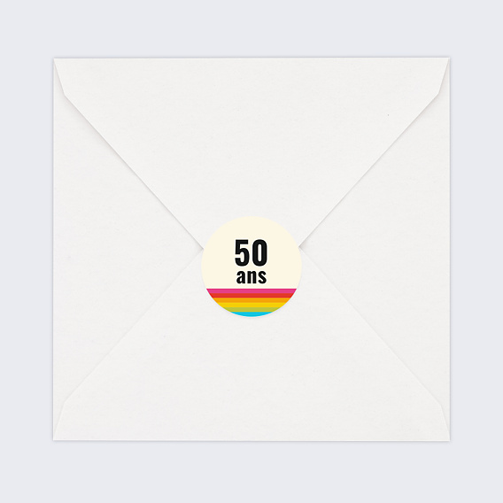 Stickers anniversaire Polaroïd Coloré Après 4