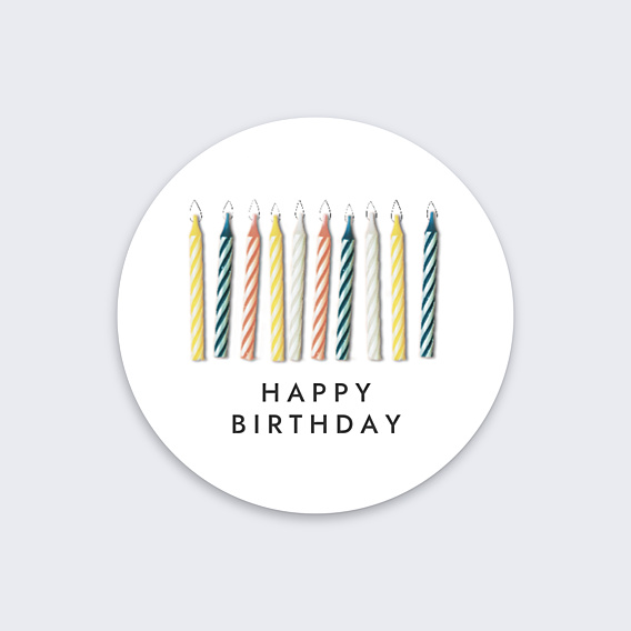 Stickers anniversaire Bougies