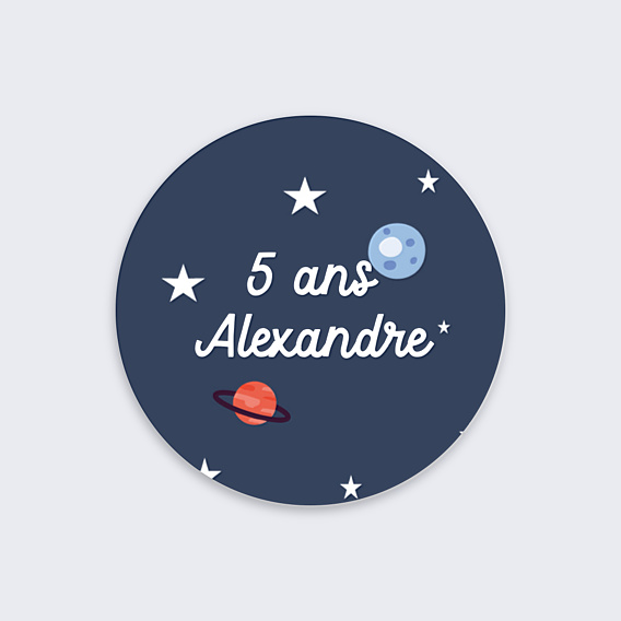 Stickers anniversaire Fusée