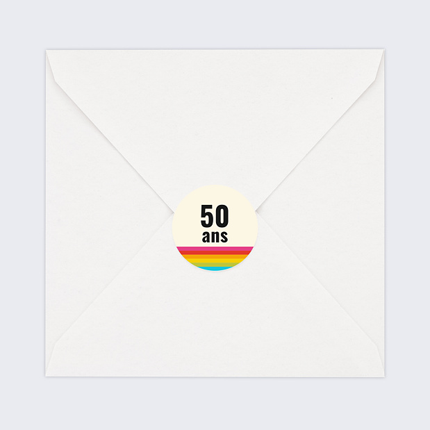 Sticker Anniversaire Polaroïd Coloré