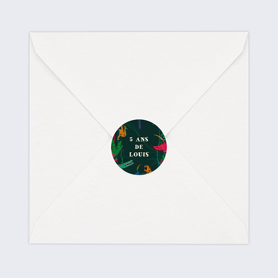 Sticker Anniversaire Jungle Tropicale