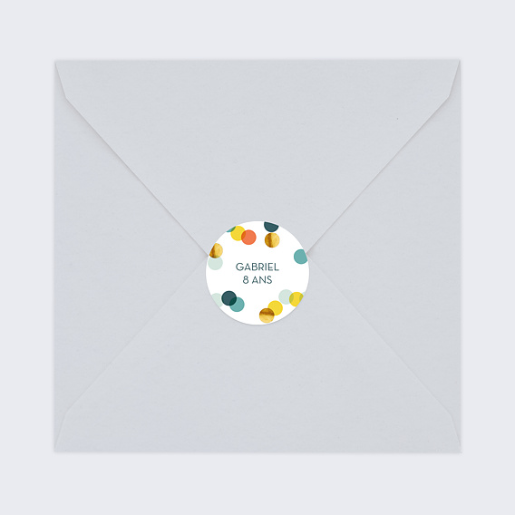 Sticker Anniversaire Confettis Chic