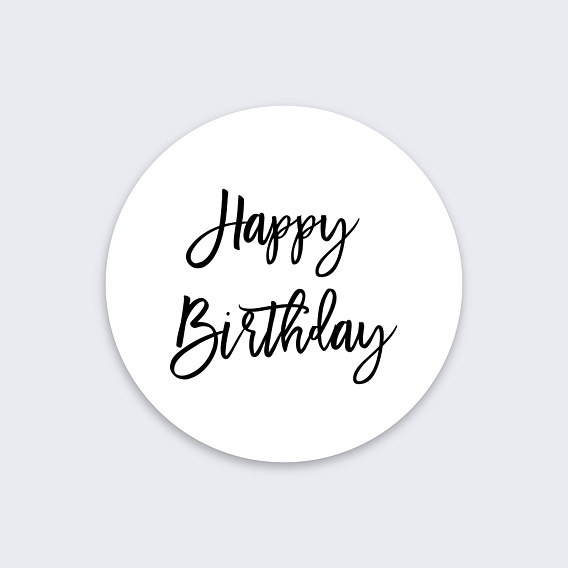 Stickers anniversaire Happy Birthday Recto