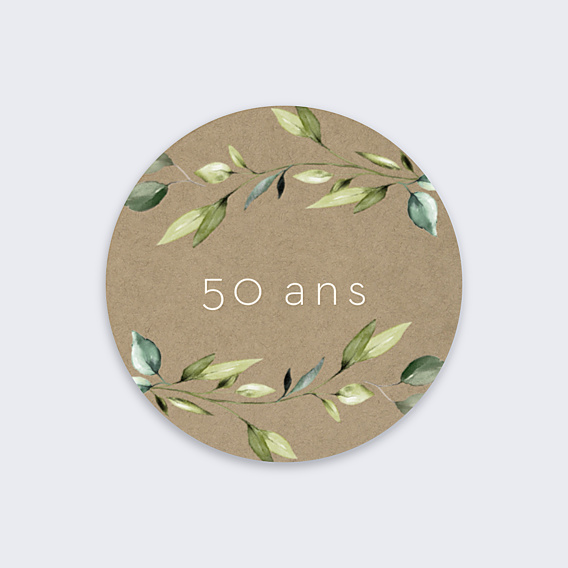 Stickers anniversaire Eucalyptus Élégant