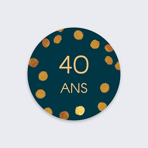 Stickers anniversaire Adulte Graphique Chic