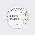 Sticker Anniversaire Confettis Colorés