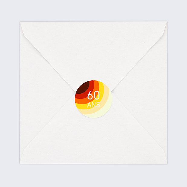 Sticker Anniversaire Années 70
