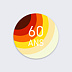 Sticker anniversaire Années 70 Recto