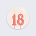 Sticker anniversaire Bougie Chiffres