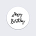 Sticker anniversaire Happy Birthday Recto