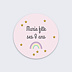 Sticker anniversaire Licorne Rose Recto