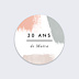 Sticker anniversaire Traits de Peinture Recto