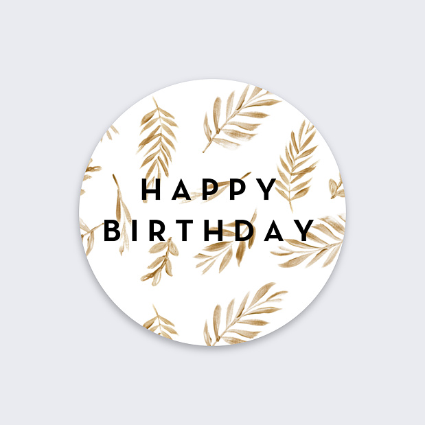 Sticker Anniversaire Golden Jungle Recto