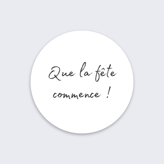 Stickers anniversaire Charme Classique Recto