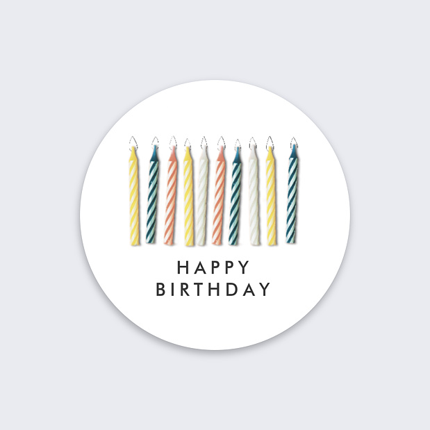 Sticker Anniversaire Bougies Recto