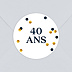 Sticker Anniversaire Pois Bleu
