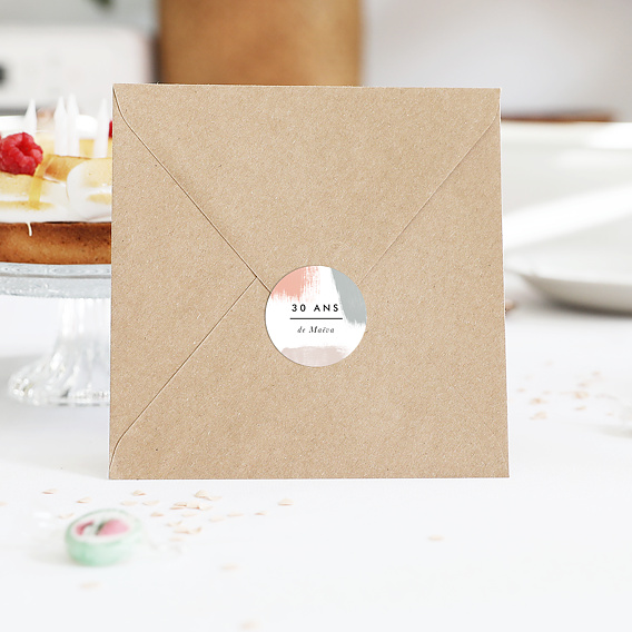 Stickers anniversaire Traits de Peinture Après 1