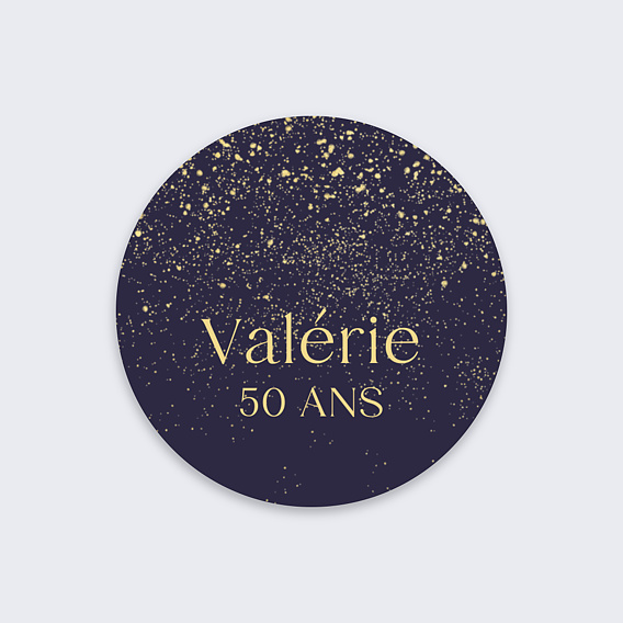 Stickers anniversaire Pluie de Fête Recto