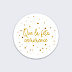 Sticker Anniversaire Golden Dots