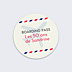 Sticker Anniversaire Boarding Pass