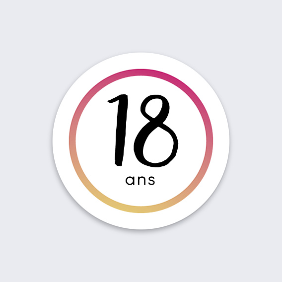 Stickers anniversaire Tendance