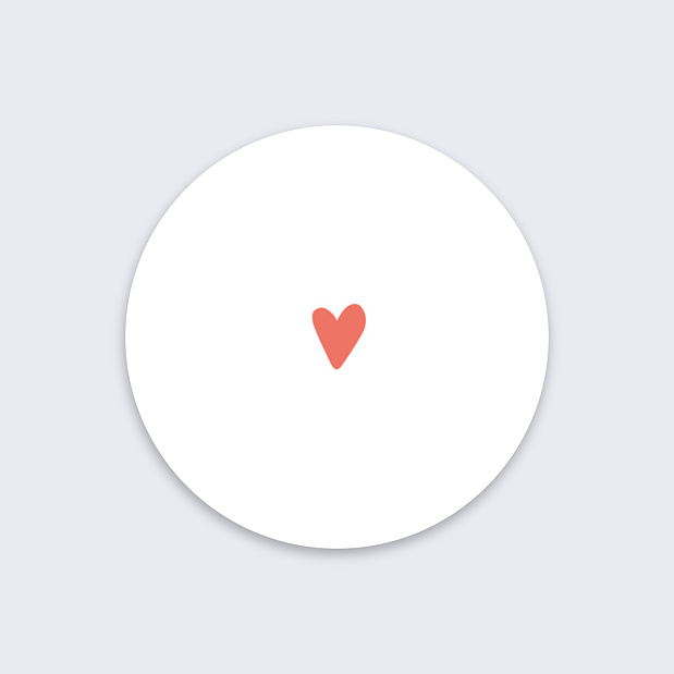 Sticker Anniversaire Petit Coeur Recto