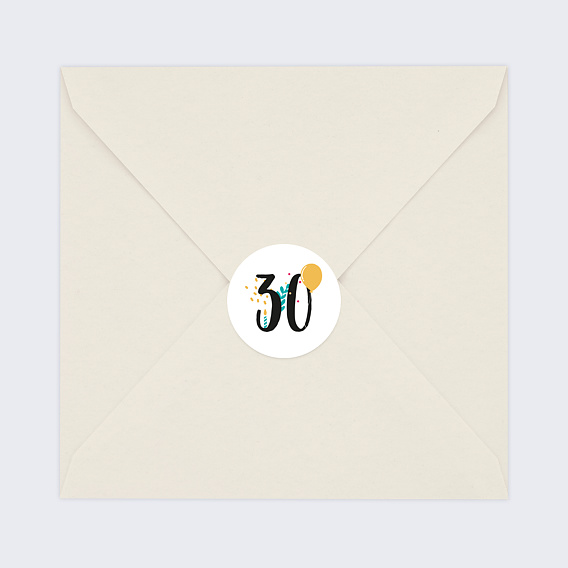 Stickers anniversaire Multicolore Après 4