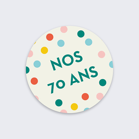 Sticker Anniversaire Jeux des 7 Familles